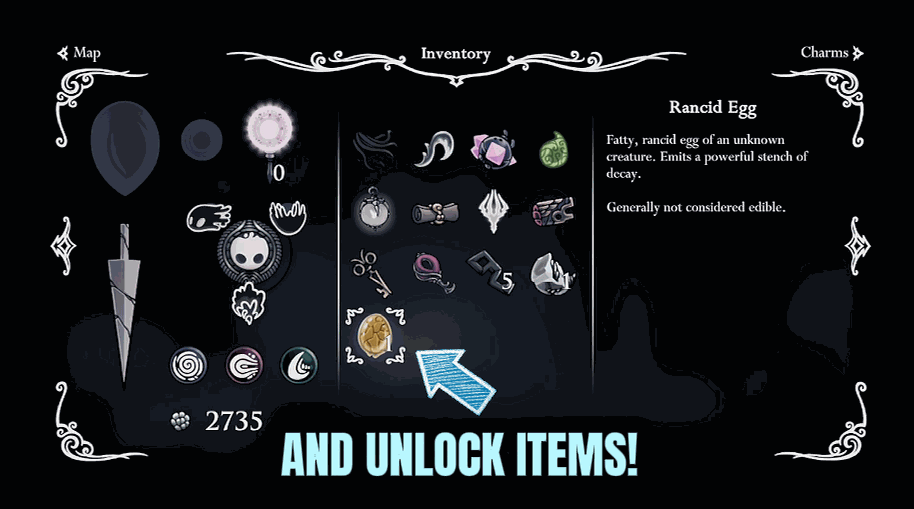 Hollow Knight — Hallownest Express (Give All Items) (screenshot 5)